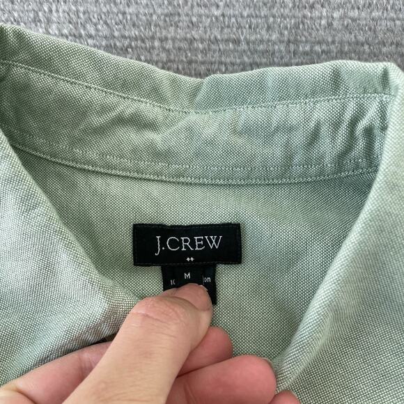 VTG 90s J. Crew Oarsman Logo Mint Green Oxford Cloth Cotton Button Down Shirt M - Picture 7 of 7